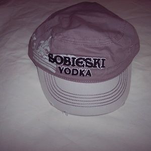 Sobieski Vodka Gray Distressed Cap